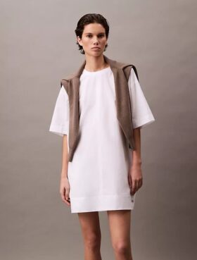Rochie mini din bumbac, croială lejeră