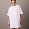Rochie mini din bumbac, croială lejeră Rochie mini din bumbac, croială lejeră