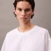 Rochie mini din bumbac, croială lejeră Rochie mini din bumbac, croială lejeră