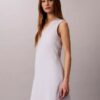 Rochie mini din bumbac cu decolteu în V Rochie mini din bumbac cu decolteu în V