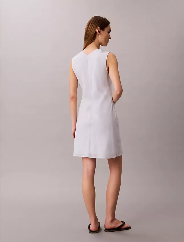 Rochie mini din bumbac cu decolteu în V Rochie mini din bumbac cu decolteu în V