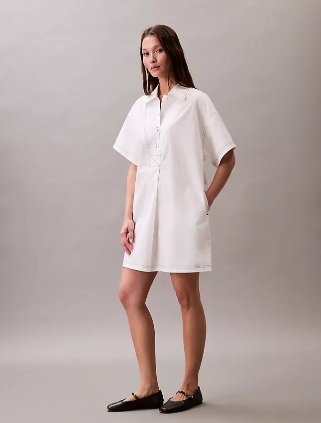 Rochie mini din bumbac twill Rochie mini din bumbac twill