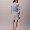 Rochie mini din denim cu curele Rochie mini din denim cu curele
