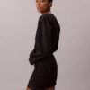 Rochie mini din denim cu mâneci articulate