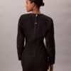 Rochie mini din denim cu mâneci articulate