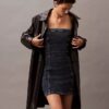 Rochie mini din denim fără bretele Rochie mini din denim fără bretele
