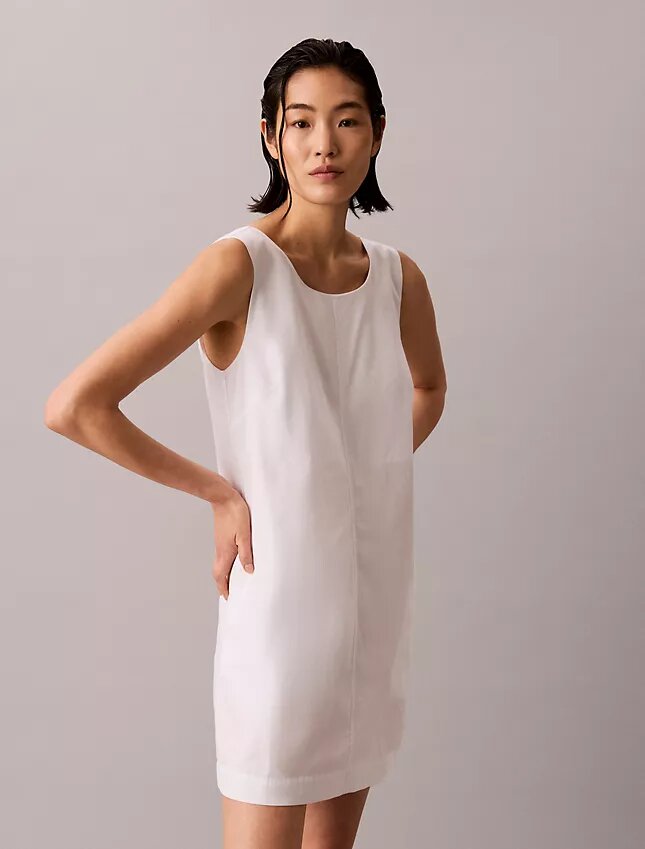 Rochie mini din poplin de bumbac Rochie mini din poplin de bumbac
