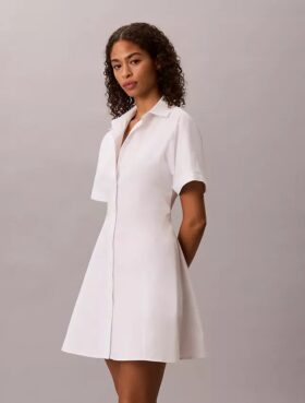 Rochie mini din poplin de bumbac
