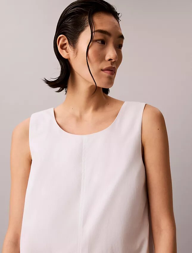Rochie mini din poplin de bumbac Rochie mini din poplin de bumbac