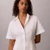 Rochie mini din poplin de bumbac Rochie mini din poplin de bumbac