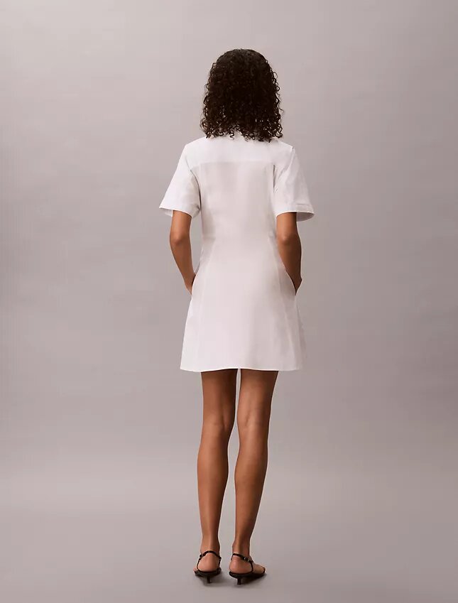 Rochie mini din poplin de bumbac Rochie mini din poplin de bumbac