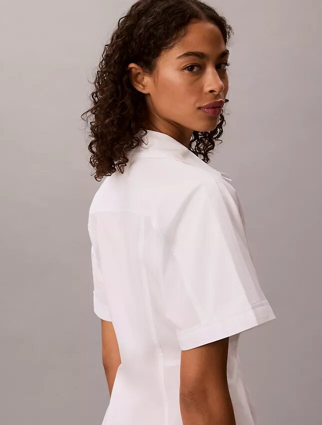 Rochie mini din poplin de bumbac Rochie mini din poplin de bumbac