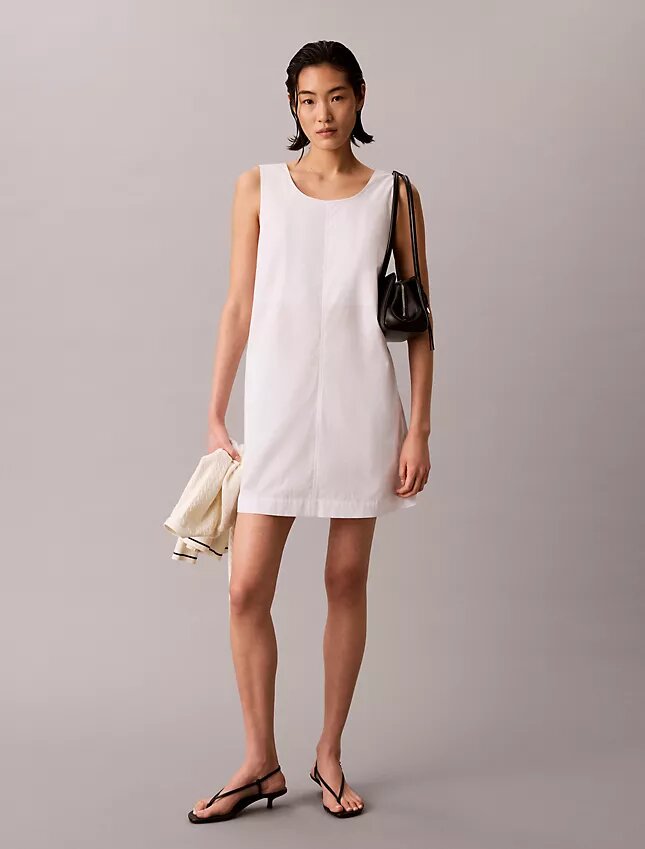 Rochie mini din poplin de bumbac Rochie mini din poplin de bumbac