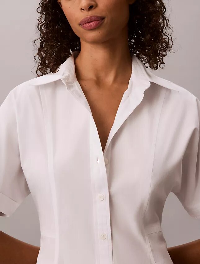 Rochie mini din poplin de bumbac Rochie mini din poplin de bumbac