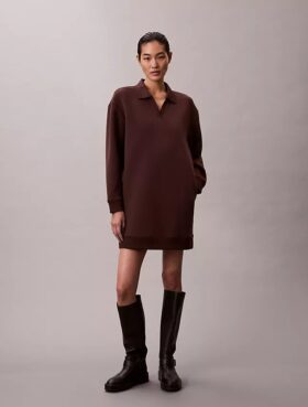 Rochie mini din tricou polo, cu croială lejeră