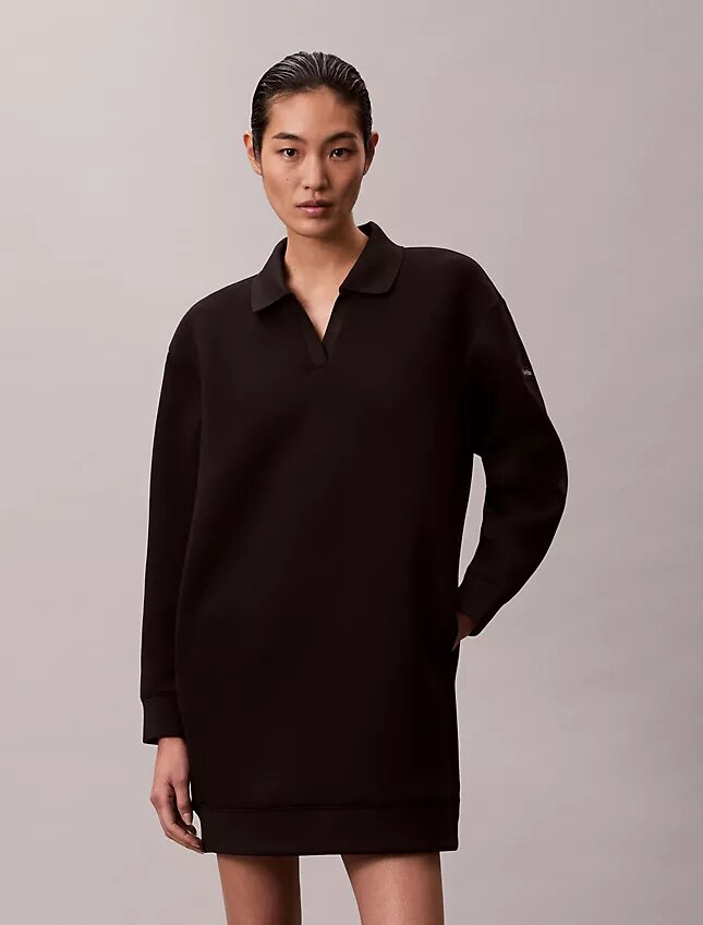 Rochie mini din tricou polo, cu croială lejeră Rochie mini din tricou polo, cu croială lejeră