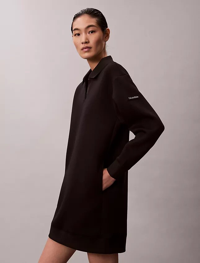 Rochie mini din tricou polo, cu croială lejeră Rochie mini din tricou polo, cu croială lejeră