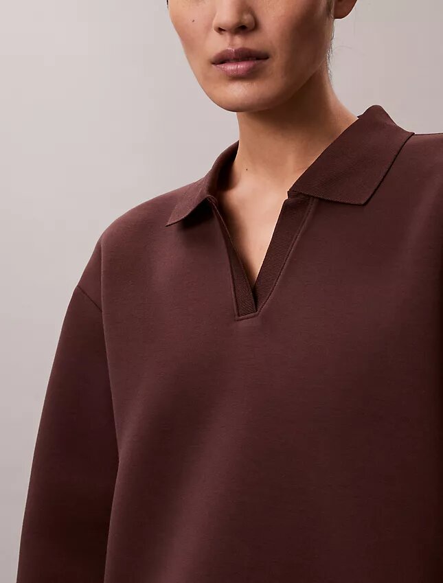 Rochie mini din tricou polo, cu croială lejeră Rochie mini din tricou polo, cu croială lejeră