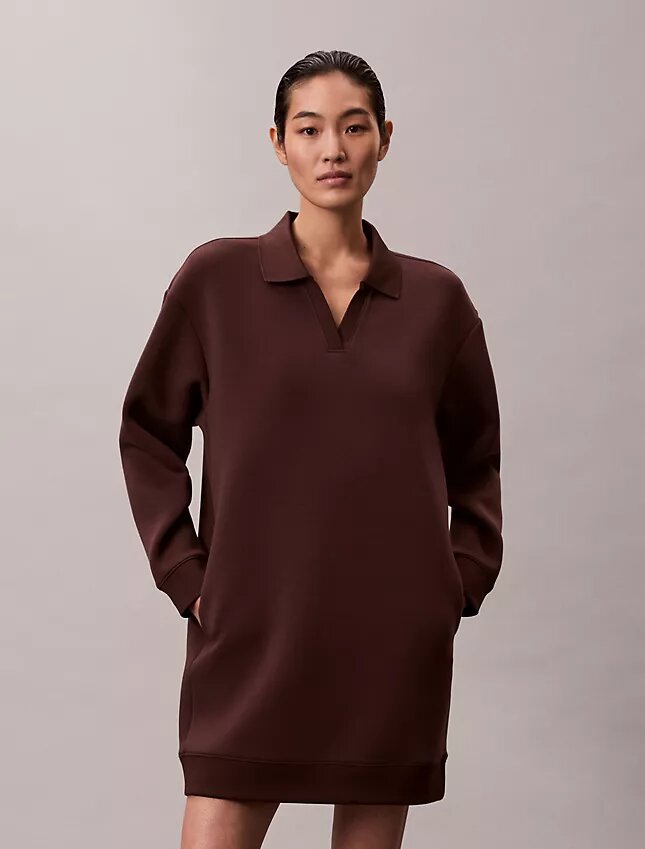 Rochie mini din tricou polo, cu croială lejeră Rochie mini din tricou polo, cu croială lejeră