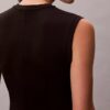 Rochie mini fără mâneci, cu țesătură netedă