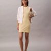 Rochie mini fără mâneci cu imprimeu logo Rochie mini fără mâneci cu imprimeu logo