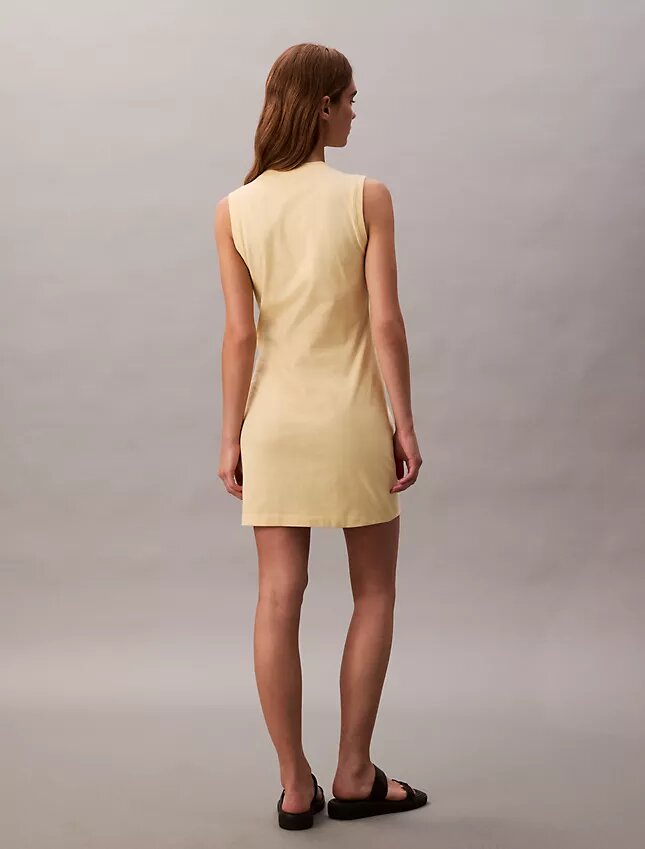 Rochie mini fără mâneci cu imprimeu logo Rochie mini fără mâneci cu imprimeu logo