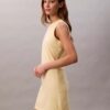 Rochie mini fără mâneci cu imprimeu logo Rochie mini fără mâneci cu imprimeu logo
