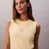 Rochie mini fără mâneci cu imprimeu logo Rochie mini fără mâneci cu imprimeu logo
