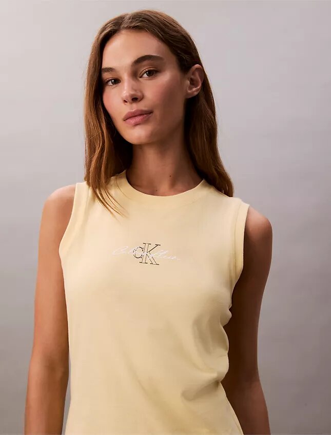 Rochie mini fără mâneci cu imprimeu logo Rochie mini fără mâneci cu imprimeu logo