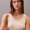 Rochie mini fără mâneci din bumbac cu logo grafic Rochie mini fără mâneci din bumbac cu logo grafic