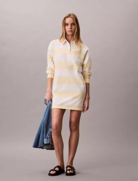 Rochie mini polo cu dungi Varsity