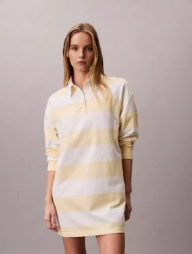 Rochie mini polo cu dungi Varsity