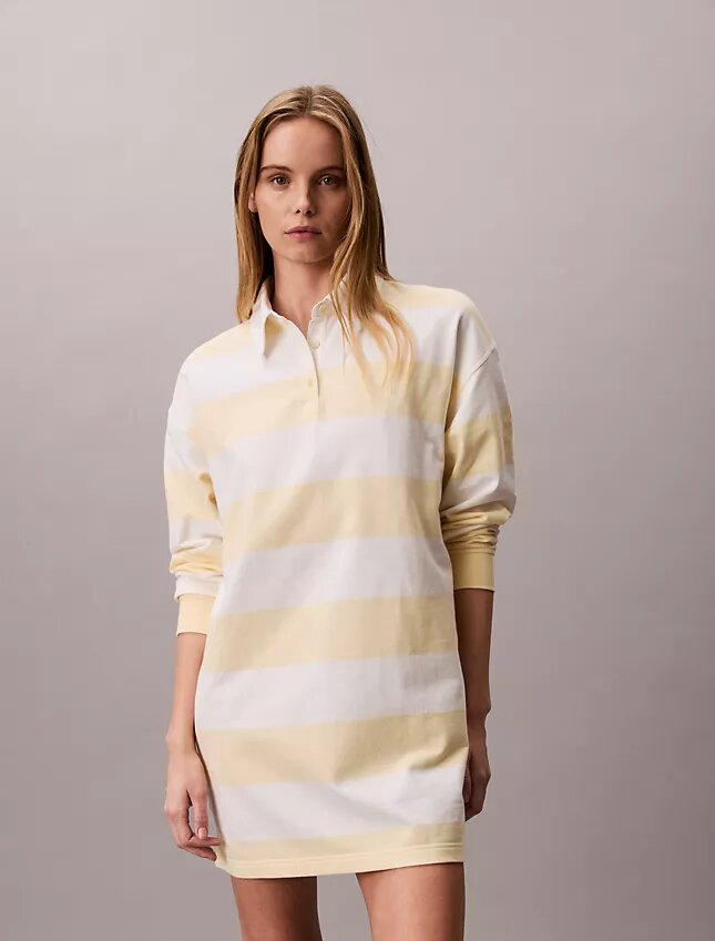 Rochie mini polo cu dungi Varsity Rochie mini polo cu dungi Varsity