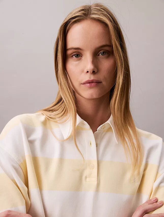 Rochie mini polo cu dungi Varsity Rochie mini polo cu dungi Varsity