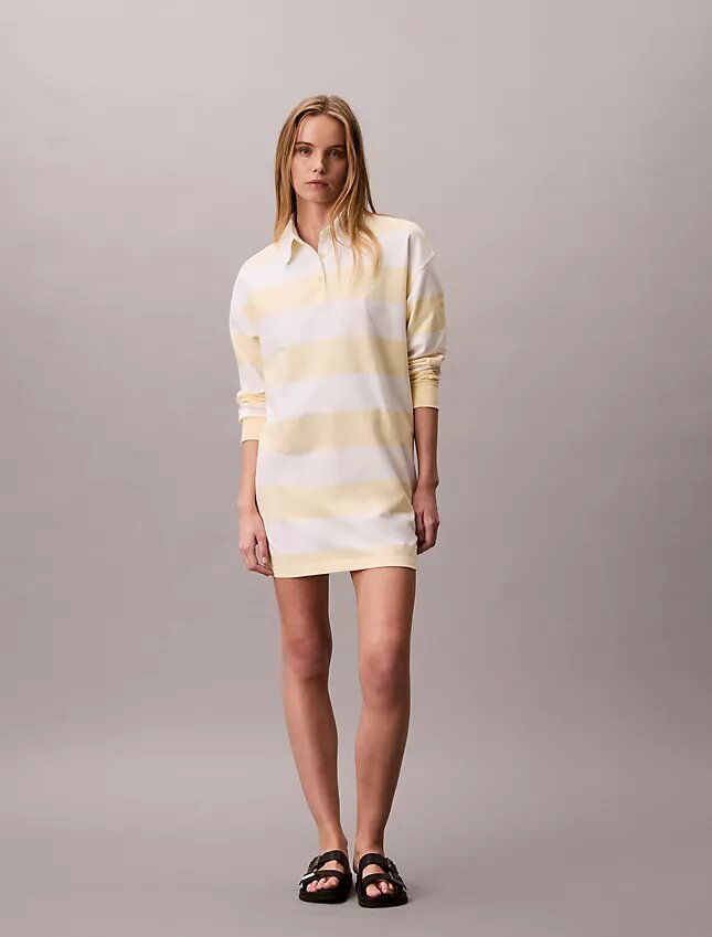 Rochie mini polo cu dungi Varsity Rochie mini polo cu dungi Varsity