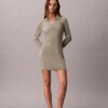 Rochie mini polo cu nervuri Monologo Rochie mini polo cu nervuri Monologo
