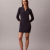 Rochie mini polo cu nervuri Monologo Rochie mini polo cu nervuri Monologo