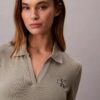 Rochie mini polo cu nervuri Monologo Rochie mini polo cu nervuri Monologo