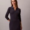 Rochie mini polo cu nervuri Monologo Rochie mini polo cu nervuri Monologo