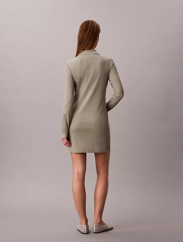 Rochie mini polo cu nervuri Monologo Rochie mini polo cu nervuri Monologo