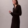 Rochie mini polo din bumbac cu guler în V