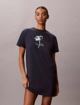 Rochie mini tip tricou cu imprimeu floral