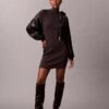 Rochie pulover din lână merino cu lurex Rochie pulover din lână merino cu lurex
