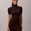 Rochie pulover din lână merino cu lurex