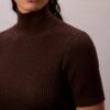 Rochie pulover din lână merino cu lurex