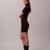 Rochie pulover din lână merino cu lurex