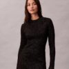 Rochie-pulover mini din amestec de lână merino și lurex Rochie-pulover mini din amestec de lână merino și lurex