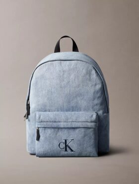 Rucsac din denim cu logo Monogram