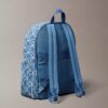 Rucsac din denim cu logo pe toată suprafața