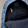 Rucsac din denim cu logo pe toată suprafața